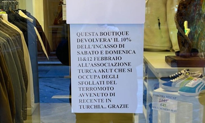 Sbarazzo a Sestri, una parte dell’incasso in favore dei terremotati della Turchia