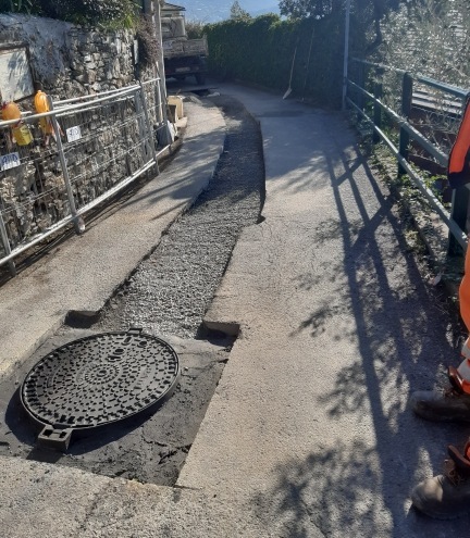 Recco, terminati i lavori in via del Castello