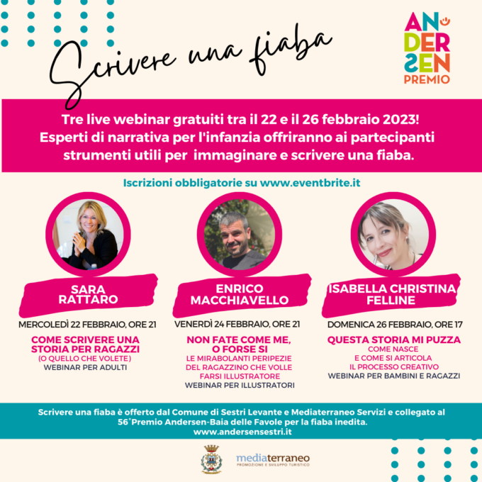 Premio Andersen, tornano gli webinar “Scrivere una fiaba”
