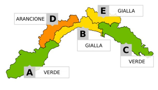 Arpal, aggiornamento allerta neve e conferma avviso di vento di burrasca forte