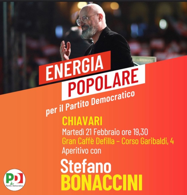 Stefano Bonaccini arriva a Chiavari