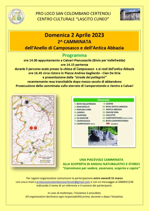 La camminata lungo l’Anello di Camposasco e dell’antica abbazia