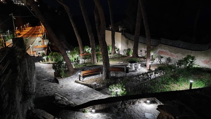 Zoagli, nuova illuminazione per il giardino del Milite Ignoto