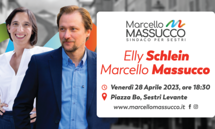 Elly Schlein arriva a Sestri Levante