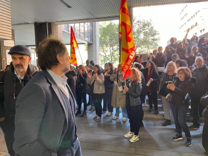 Lanza del Vasto, lavoratori in protesta