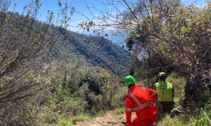 Brutta caduta per una turista tedesca sul sentiero per San Fruttuoso