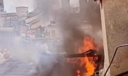 A fuoco appartamento in centro storico a Genova