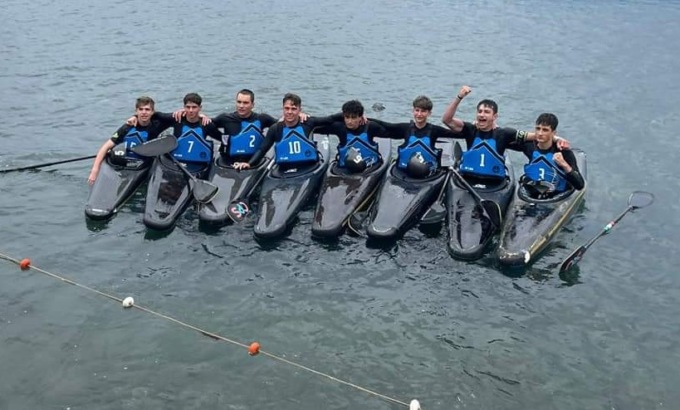 I ragazzi della Chiavari Canoa Polo Academy campioni d’Italia