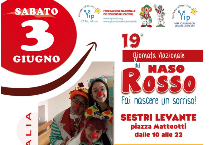 Giornata Nazionale del Naso rosso, sabato 3 giugno l’iniziativa dei volontari clown