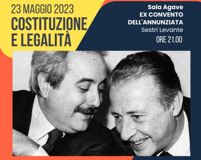 “Costituzione e Legalità”, martedì 23 maggio all’ex Convento dell’Annunziata