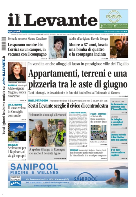 Il Nuovo Levante da oggi in edicola