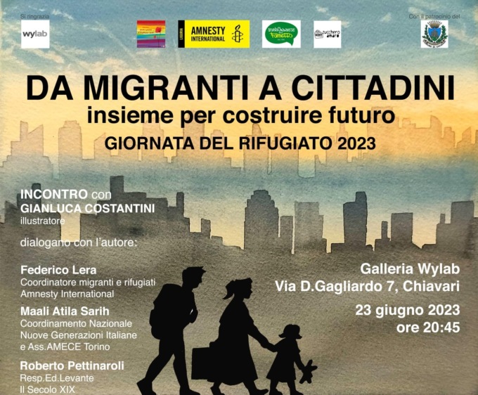 Oggi, venerdì 23 giugno,  l’incontro “Da migranti a cittadini” a Chiavari