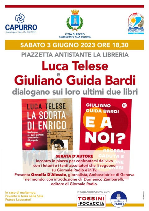 Luca Telese e Giuliano Guida Bardi a Recco