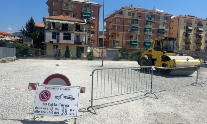 Parcheggio di via Gastaldi a Chiavari, partita la sistemazione della pavimentazione