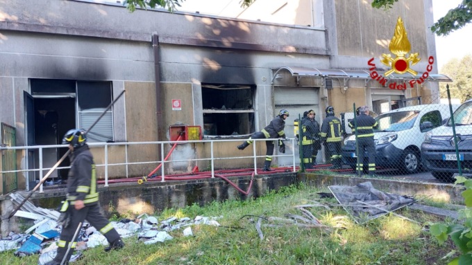 Incendio in una scuola a Rapallo