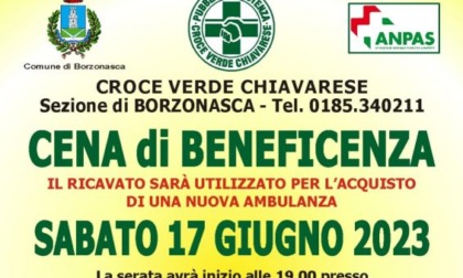 Borzonasca, la Croce Verde Chiavarese organizza una cena di beneficenza