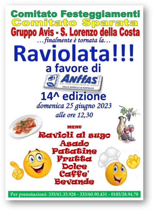 Torna la raviolata a favore dell’Anffas