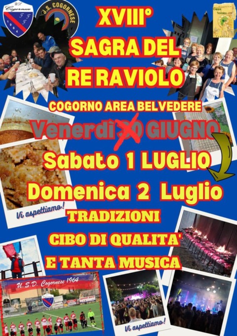 Re Raviolo, annullata per maltempo la serata di oggi, venerdì 30 giugno