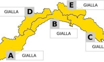 Allerta gialla per temporali su tutta la Liguria