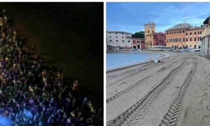 Silent Disco a Sestri, dopo il pienone spiaggia già ripulita