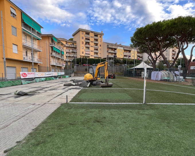 Lavagnese, iniziati i lavori sui campi di via Ekengren