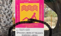 Un cartello "Regione Liguria-Comune di Camogli" a Marsala