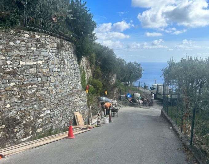 Località Ageno a Recco, quasi ultimato il primo step di lavori per il il disciplinamento delle acque meteoriche