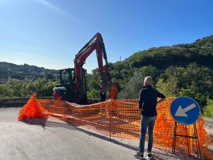 Al via i lavori di consolidamento stradale di un tratto di curva in località Maxena