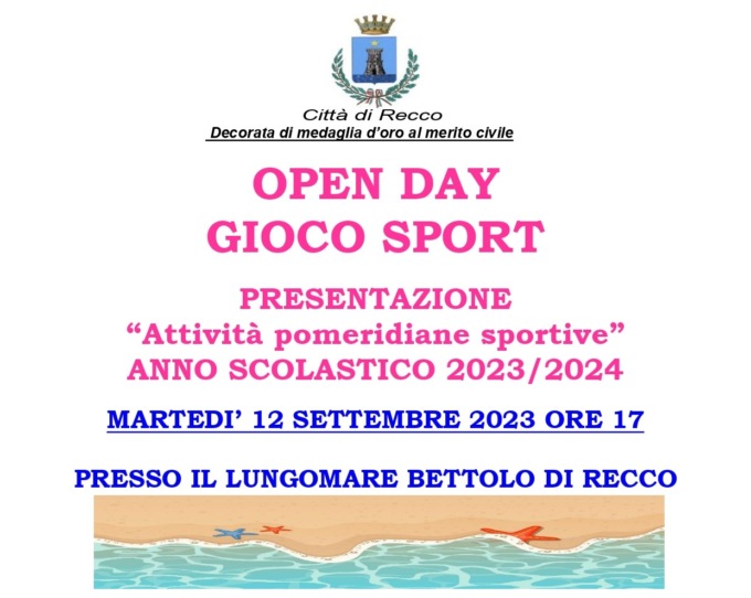 Arriva “Open Day Gioco Sport”