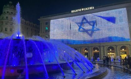 Solidarietà ad Israele, il messaggio sul palazzo della Regione
