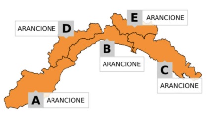 Arpal, prolungata l'allerta meteo arancione su tutta la Liguria