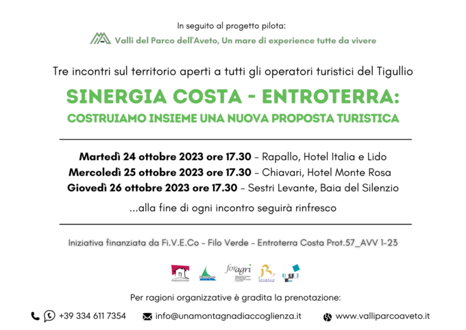 Sinergia tra costa ed entroterra, prosegue il progetto del Consorzio Una Montagna di Accoglienza nel Parco