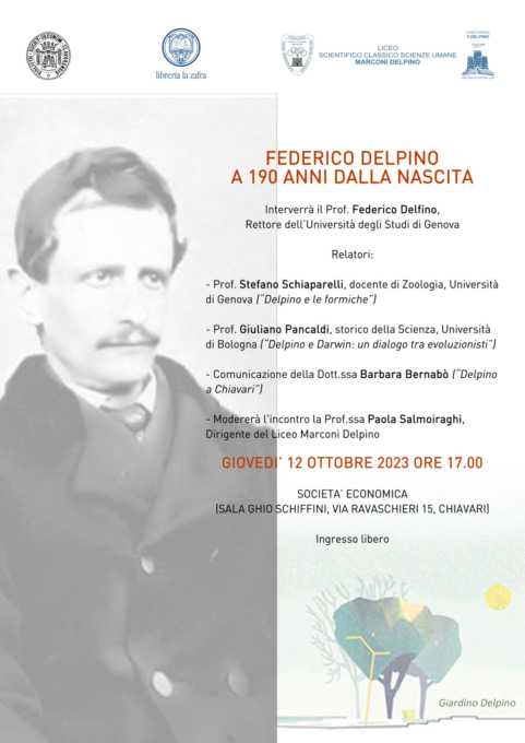 Federico Delpino a 190 anni dalla nascita, incontro a Chiavari