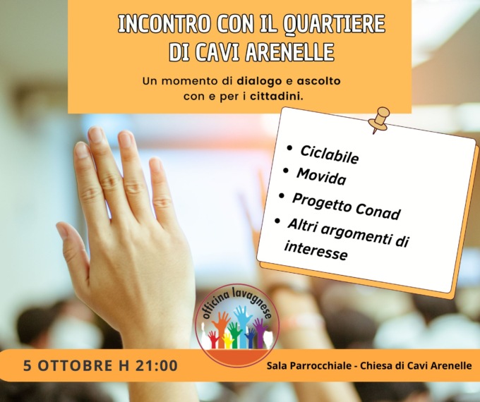 Officina Lavagnese incontra i cittadini di Cavi Arenelle