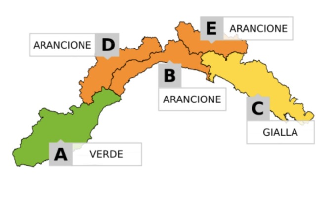 Allerta meteo per temporali sulla Liguria