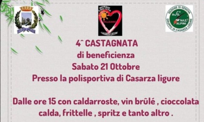 Castagnata di beneficenza a Casarza, oggi la 4° edizione