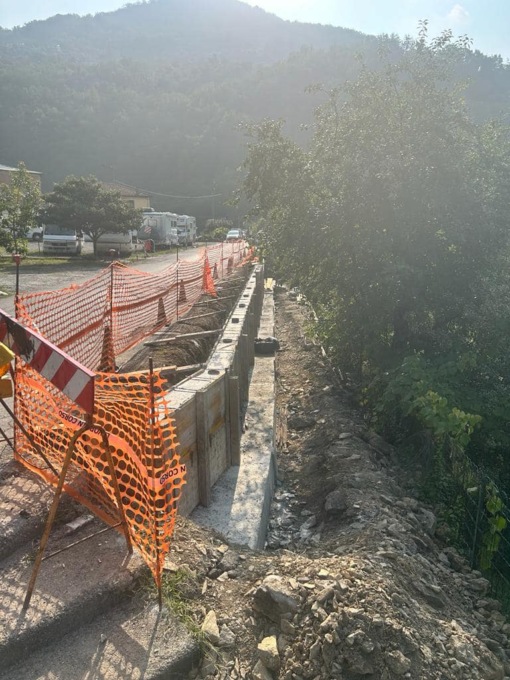 Quasi conclusi i lavori per proteggere via Corticella da frane o smottamenti