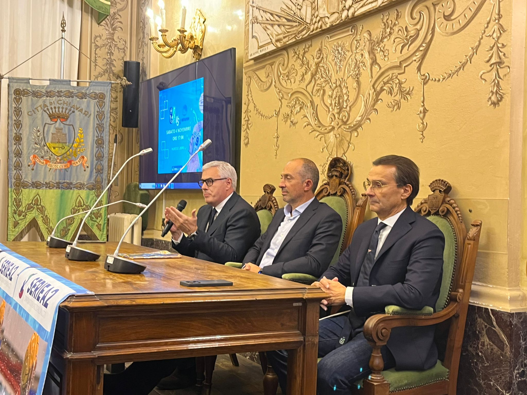 Chiavari Nuoto presentazione in Comune a Chiavari