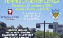 Domenica 12 novembre tennis di beneficenza a Chiavari