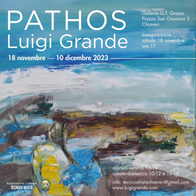 “Pathos”, oggi l’inaugurazione della mostra di Luigi Grande alla Galleria G.F. Grasso