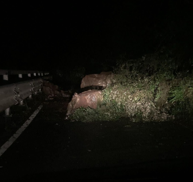 Frana in località Maggiolo a Mezzanego