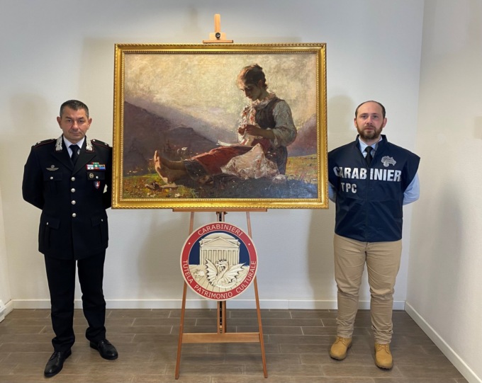 Quadro rubato a Rapallo recuperato dai Carabinieri di Udine