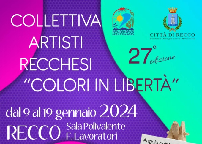 “Colori in libertà”, torna la collettiva degli artisti recchesi