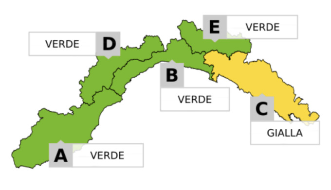 Allerta gialla idrologica per i bacini grandi del Levante