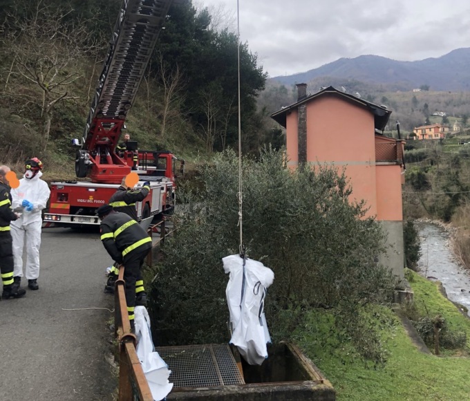 Borzonasca, recuperate due carcasse di cinghiale da uno scolmatore