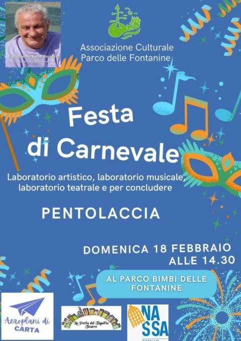 Domenica 18 febbraio torna il Carnevale al Parco delle Fontanine