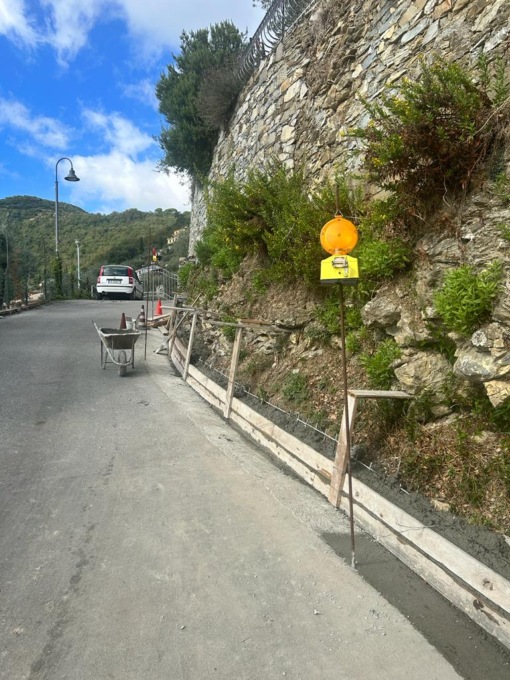 Recco, lavori in via Ageno per evitare frane e smottamenti