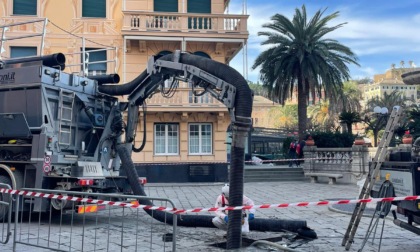 Miglioramento idraulico nel centro storico di Sestri Levante, iniziato intervento in piazza Matteotti