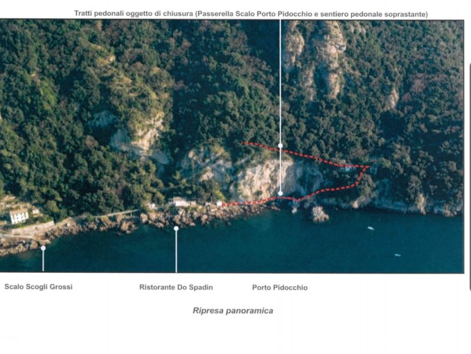 Cadono pietre, chiuso al transito il sentiero di Punta Chiappa