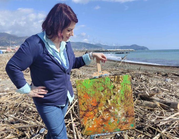 Pittura astratta sensoriale, mostra di Elisa Serrao